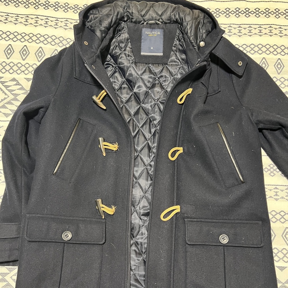 NAUTICA
Toggle Wool-Blend Hooded Coat - Navy